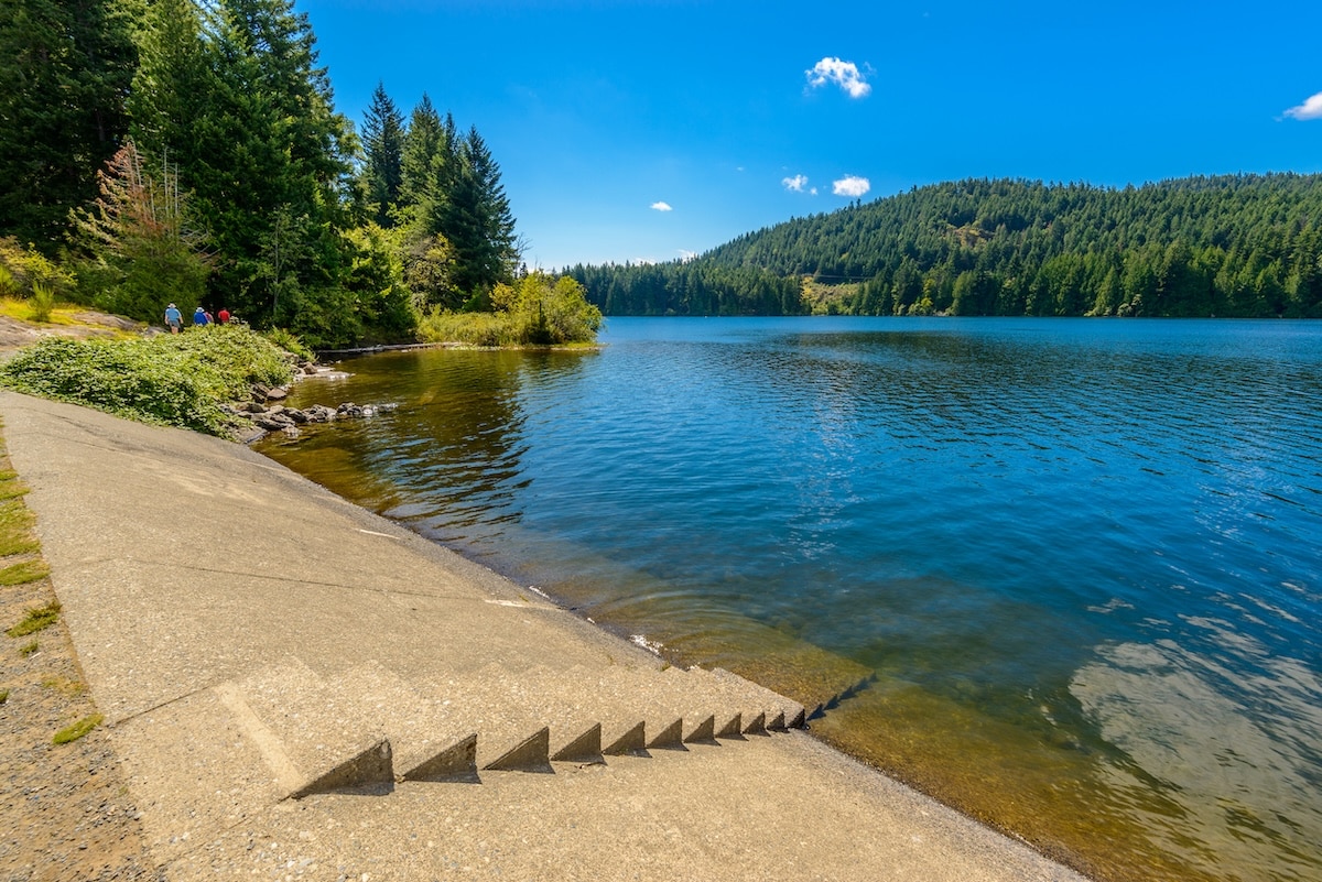 Lake cowichan in Cowichan Valley offers fishing hiking, camping and mild weather
